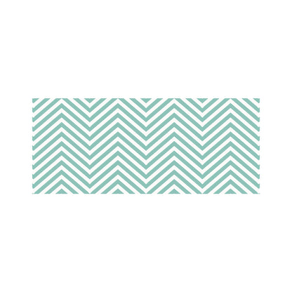 Geometric Chevron Pattern Glass Bathroom Splashback