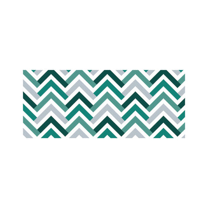 Geometric Retro Vintage Chevron Pattern Glass Bathroom Splashback