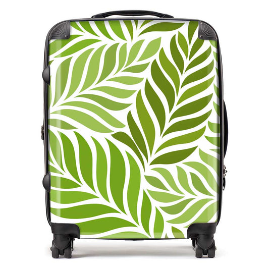 Green Leaf Pattern Suitcase