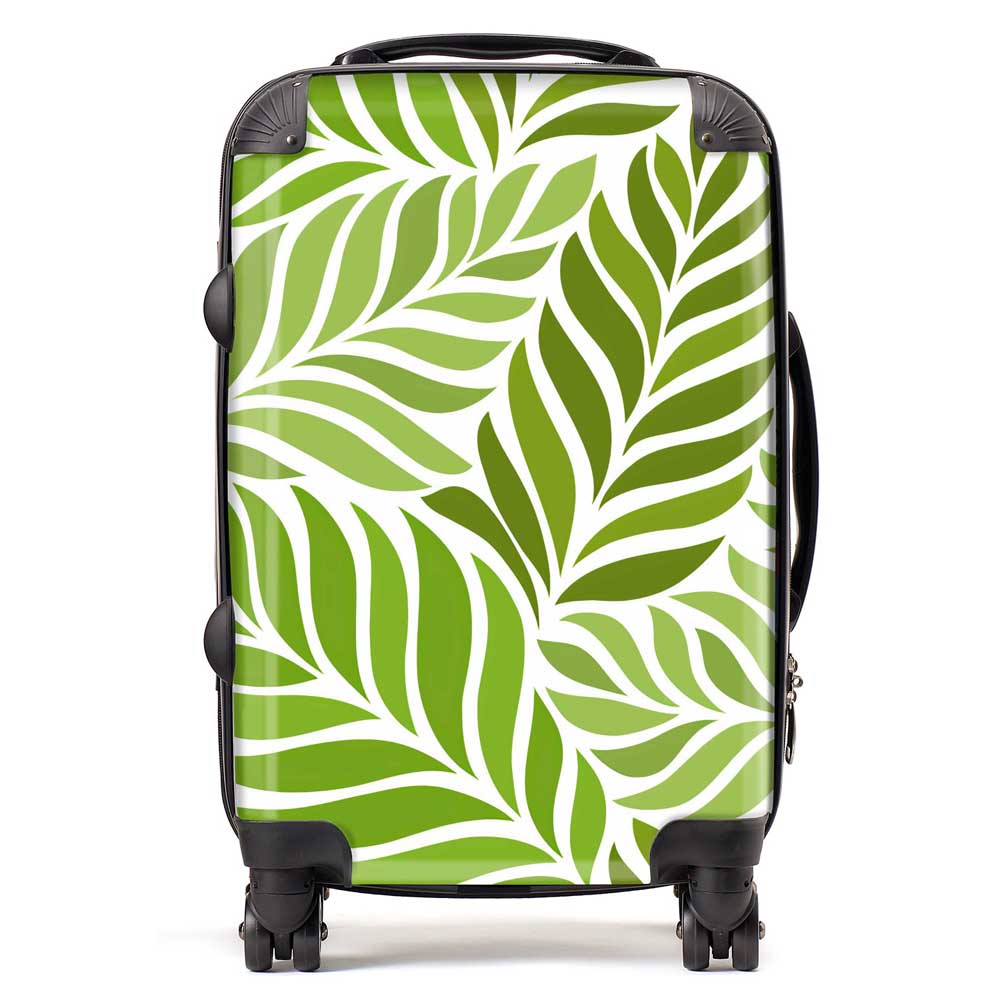 Green Leaf Pattern Suitcase