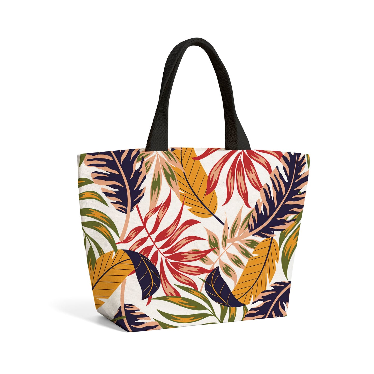 Hawaiian Style Jungle Leaves Beach Shopper Tote Bag