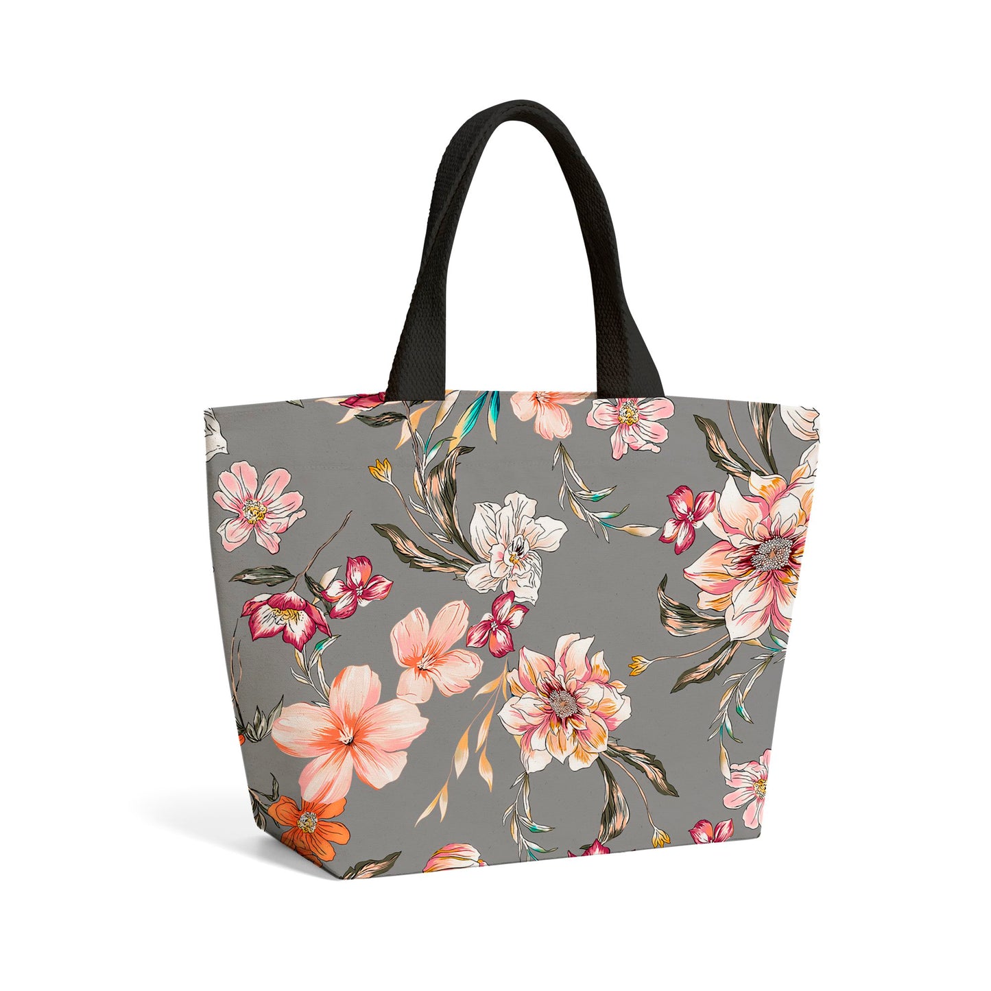 Peony, Lily, Tulip, Daisy Colorful Beach Shopper Tote Bag