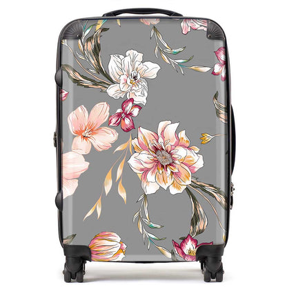 Peony, Lily, Tulip, Daisy Colorful Suitcase