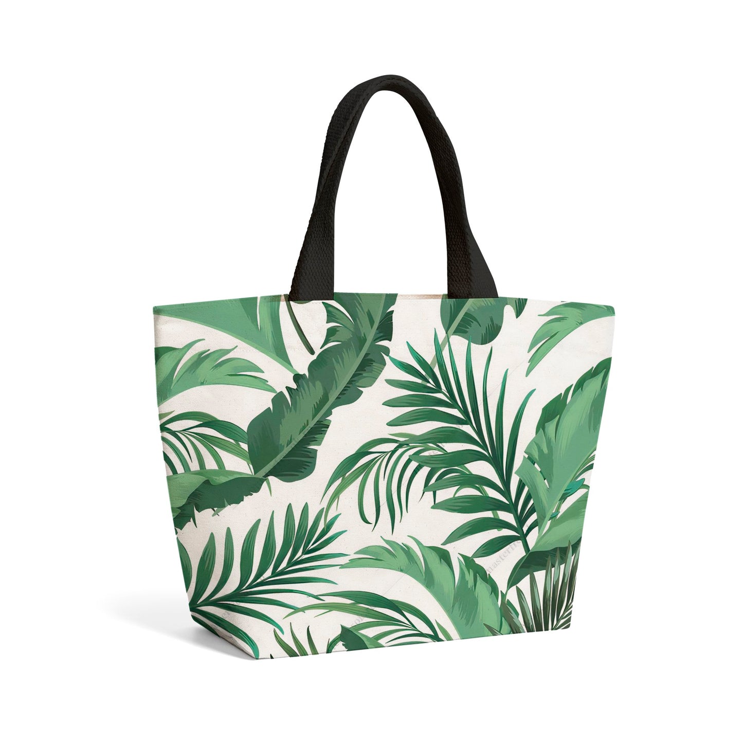 Trendy Tropical Leaves Beach Shopper Tote Bag