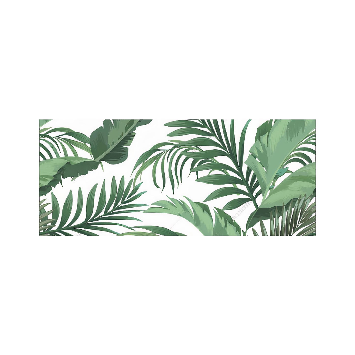 Trendy Tropical Leaves Glass Bathroom Splashback