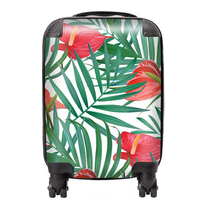 Tropical Flowers And Palm Leaves Suitcase