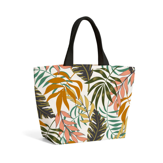 Tropical Leaves Beach Shopper Tote Bag