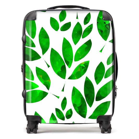 Watercolor Abstract Leaves Suitcase