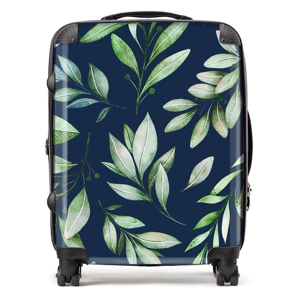 Watercolor Leaves Suitcase