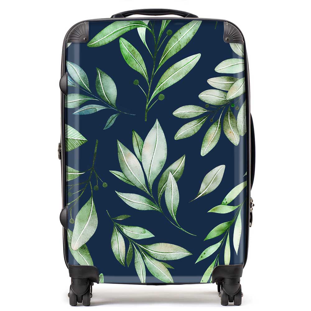 Watercolor Leaves Suitcase