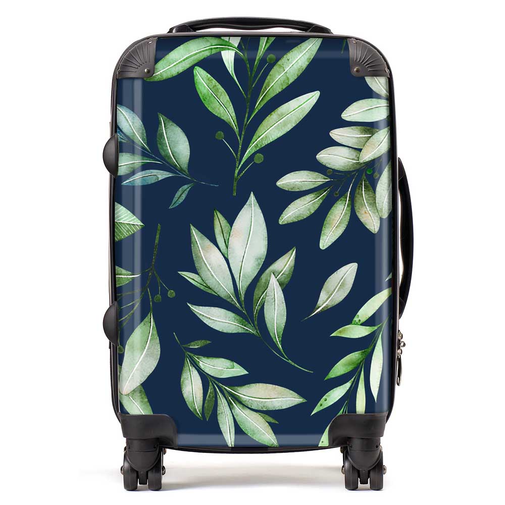 Watercolor Leaves Suitcase