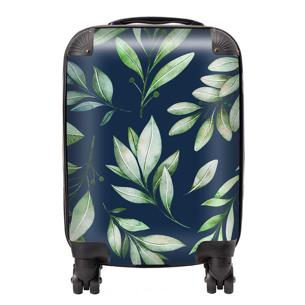 Watercolor Leaves Suitcase