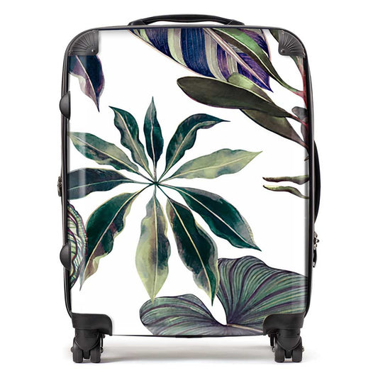 Watercolor Tropical Leaf Suitcase