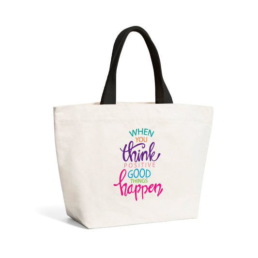 Think Positive Beach Shopper Tote Bag