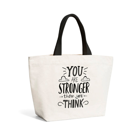 You Are Stronger Than You Think Beach Shopper Tote Bag