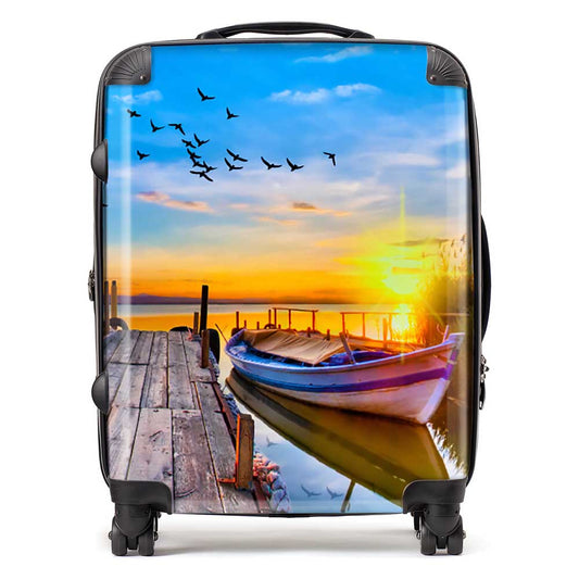 Sunset Of Colours At The Lake Suitcase