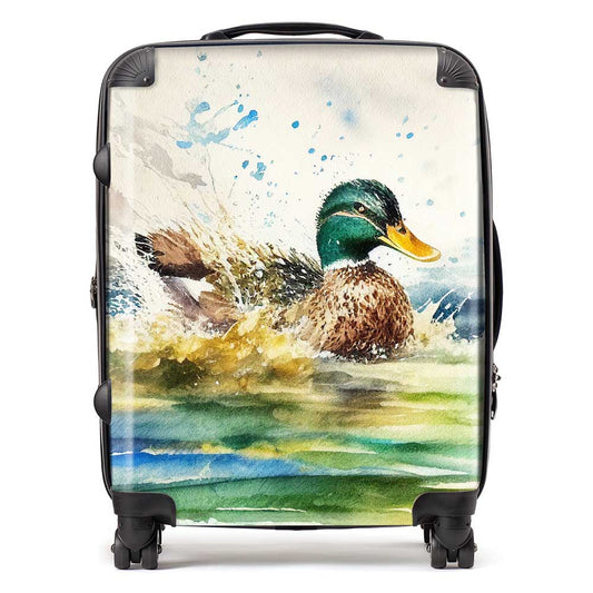 Splashing Mallard Watercolour Suitcase