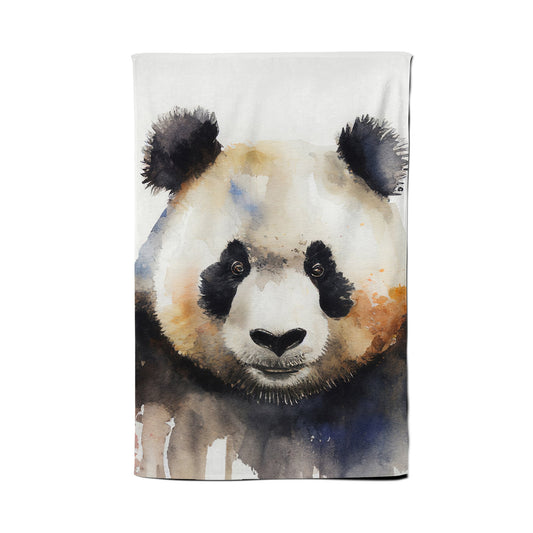 Panda Watercolour Tea Towel