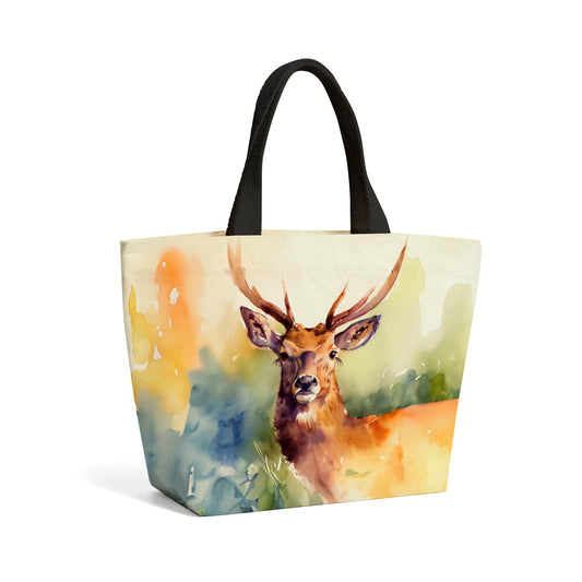 Splendid Stag Watercolour Beach Shopper Tote Bag