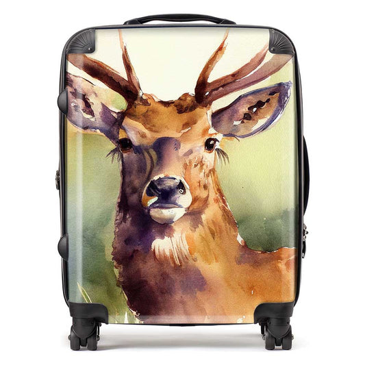 Splendid Stag Watercolour Suitcase