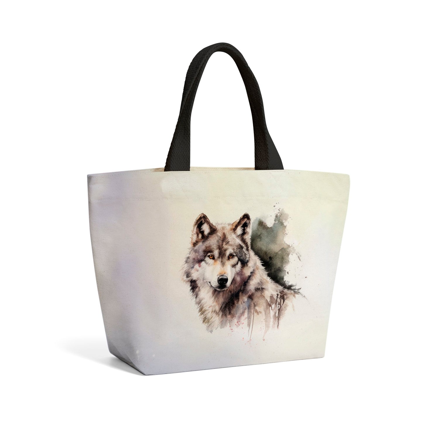 Loyal Wolf Watercolour Beach Shopper Tote Bag