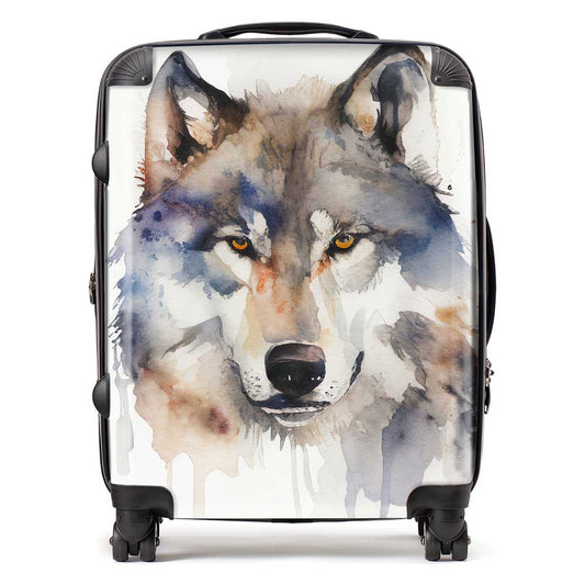 Wolf Watercolour Suitcase