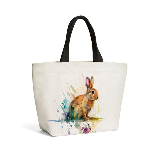 Rabbit Splash Watercolour Beach Shopper Tote Bag