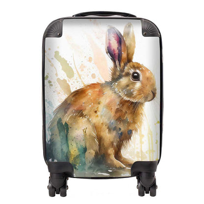 Rabbit Splash Watercolour Suitcase