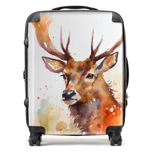 Majestic Stag Watercolour Suitcase