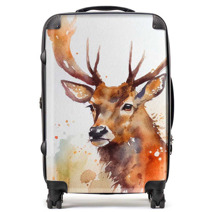 Majestic Stag Watercolour Suitcase