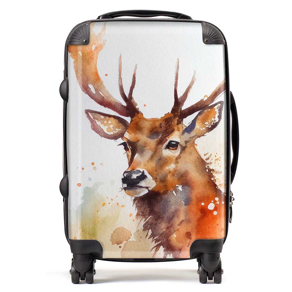 Majestic Stag Watercolour Suitcase