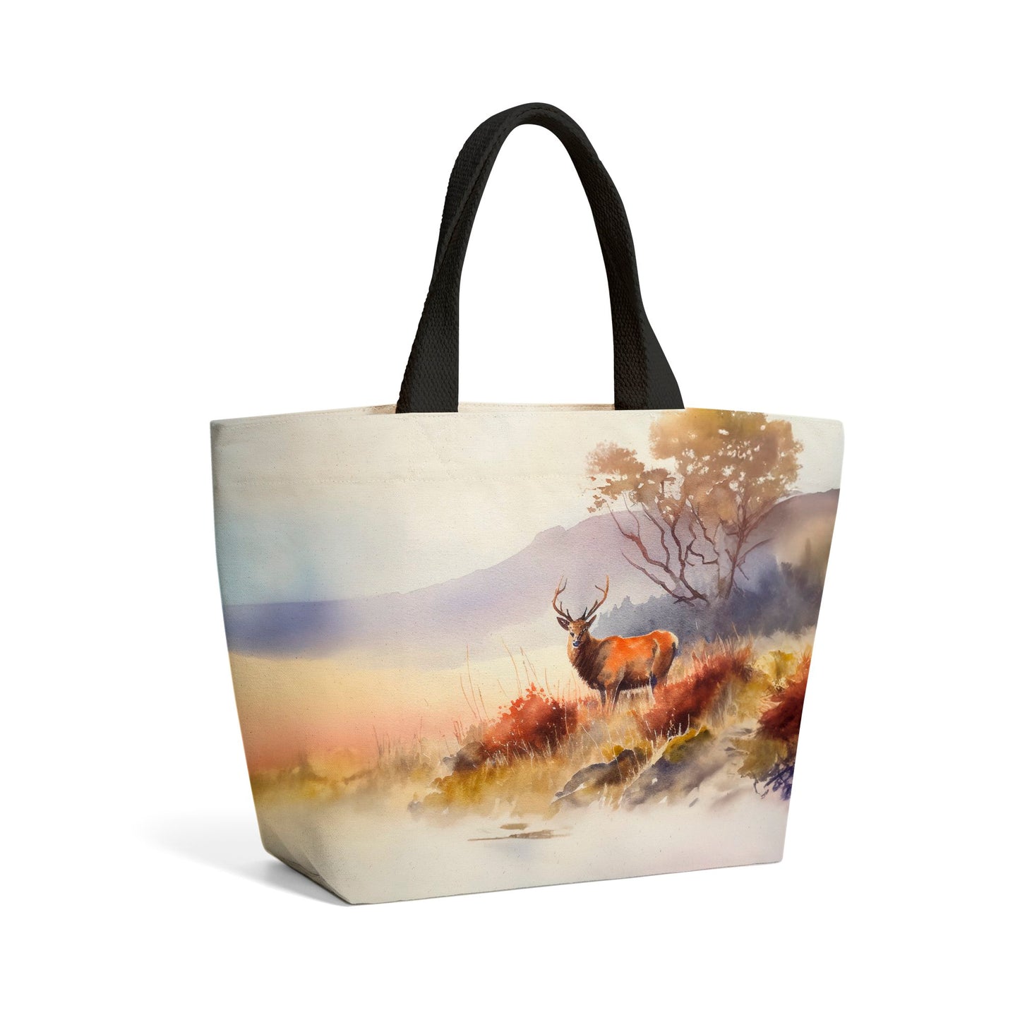 Stag Deer Water Colour Beach Shopper Tote Bag