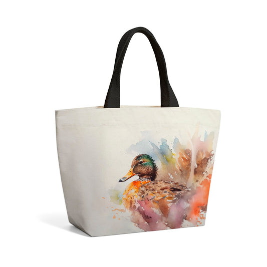 Mallard Watercolour Beach Shopper Tote Bag