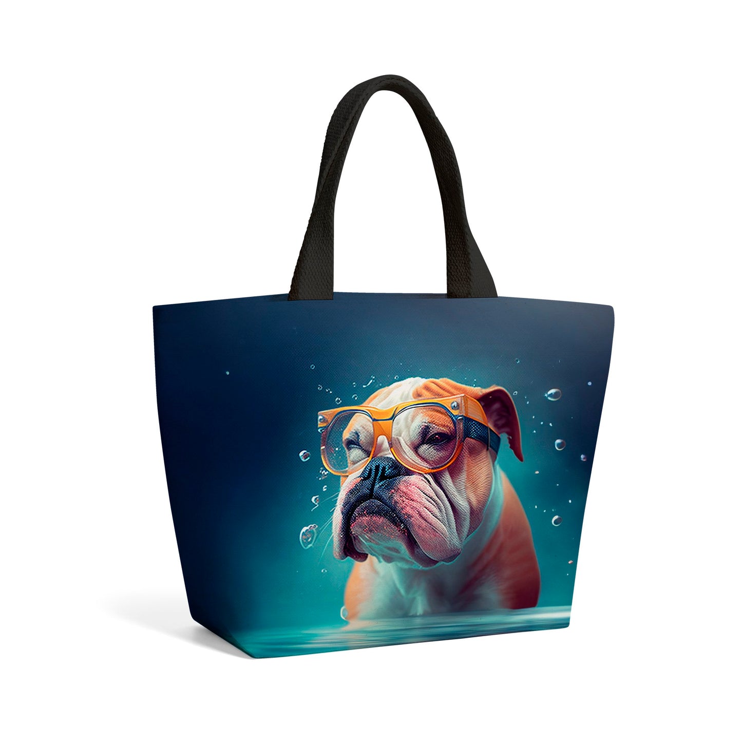 Bulldog Splashart Beach Shopper Tote Bag