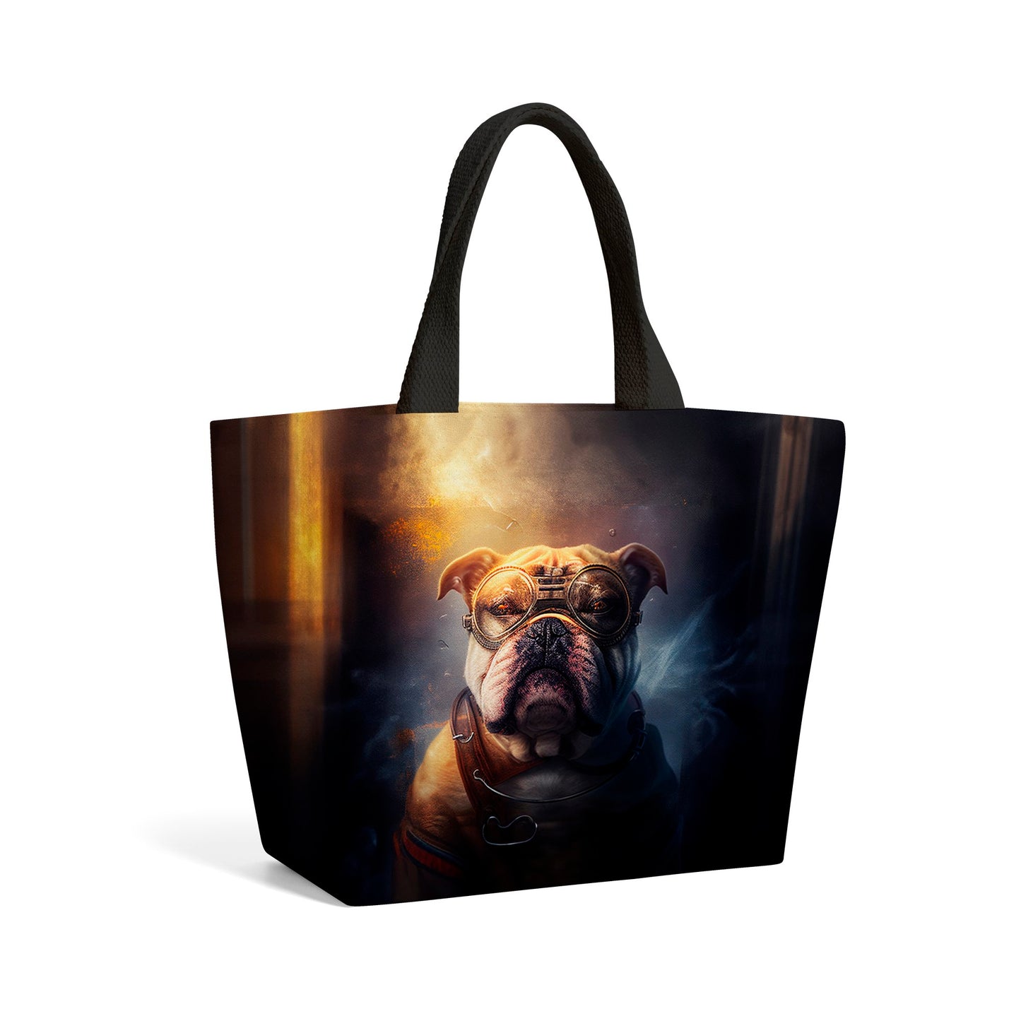 Bulldog Splashart Golden Beach Shopper Tote Bag