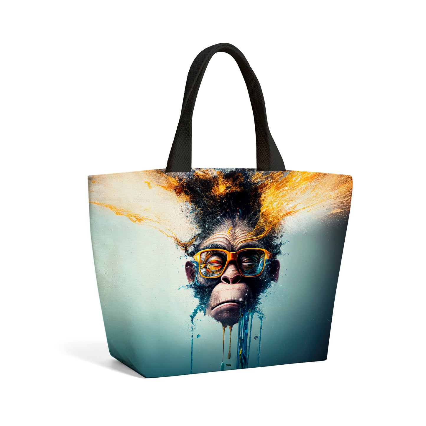 Monkey Splashart Beach Shopper Tote Bag