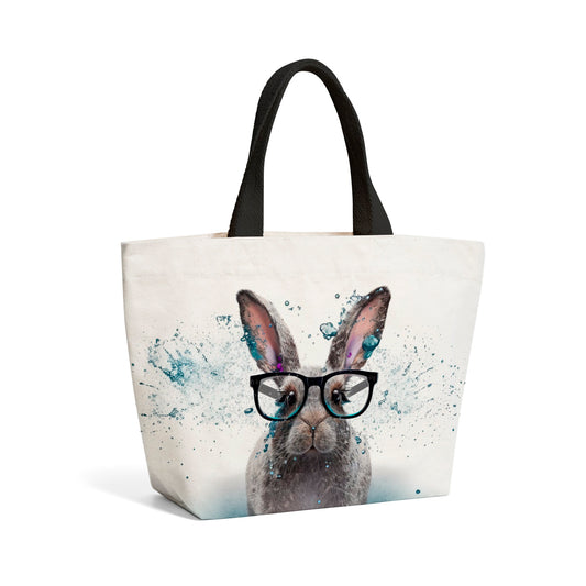 Rabbit Splashart Beach Shopper Tote Bag