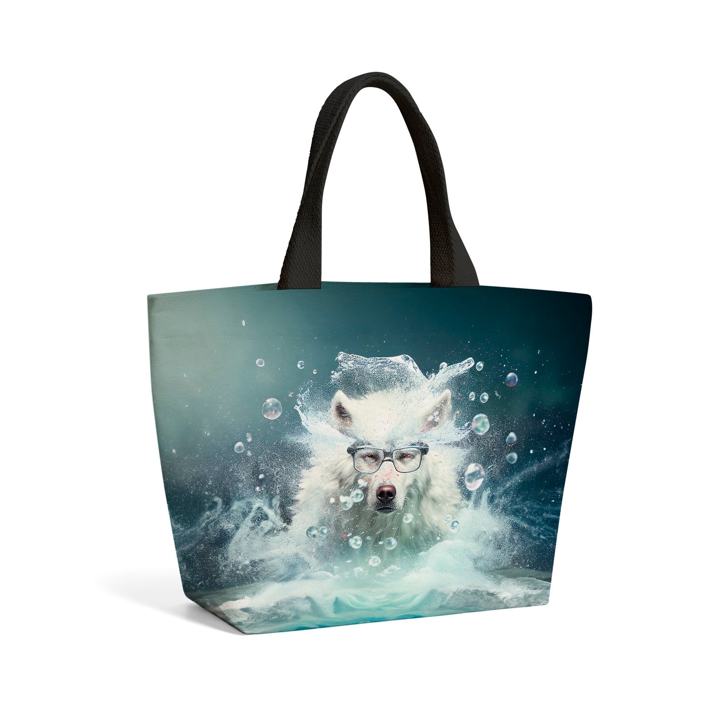 White Wolf Splashart Beach Shopper Tote Bag