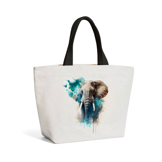 Majestic Elephant Splashart Beach Shopper Tote Bag