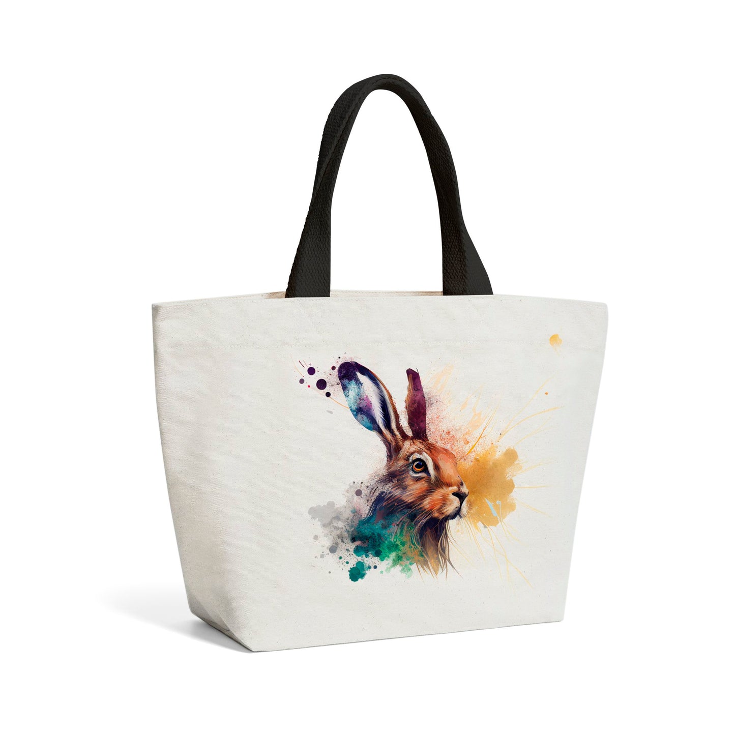 Hare Close Up Splashart Beach Shopper Tote Bag