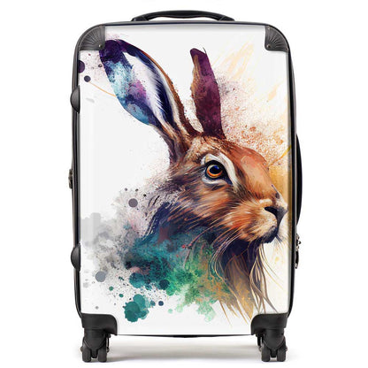 Hare Close Up Splashart Suitcase