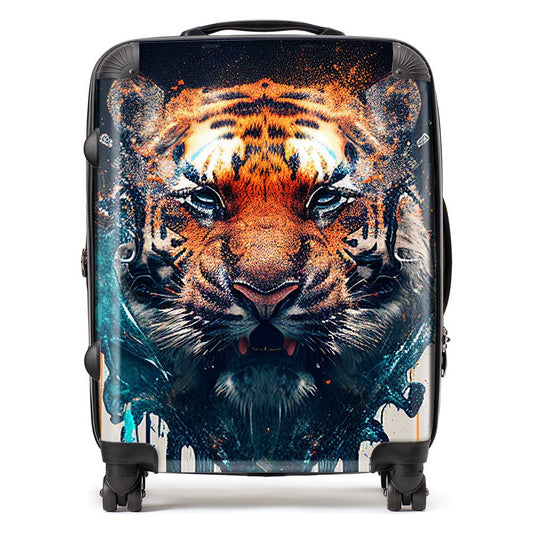 Tiger Face Splashart Suitcase