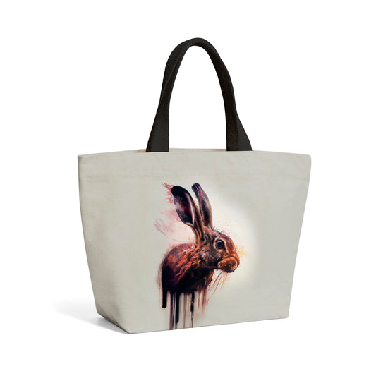 Hare Face Splashart Beach Shopper Tote Bag