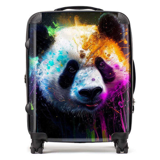 Panda Face Splashart Colourful Suitcase