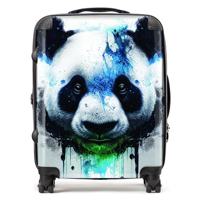 Panda Face Splashart Light Background Suitcase