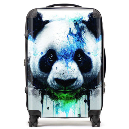 Panda Face Splashart Light Background Suitcase