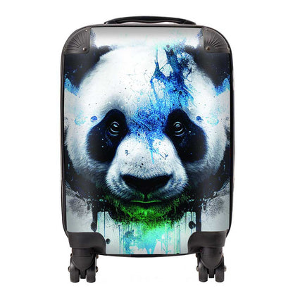 Panda Face Splashart Light Background Suitcase