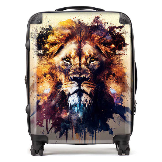 Majestic Lion Face Splashart Suitcase