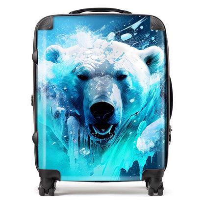 Polar Bear Face Splashart Suitcase