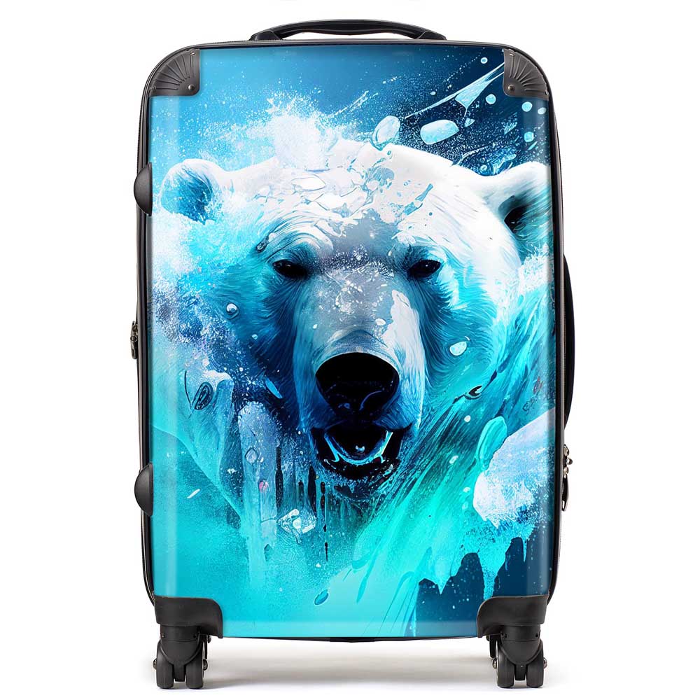 Polar Bear Face Splashart Suitcase